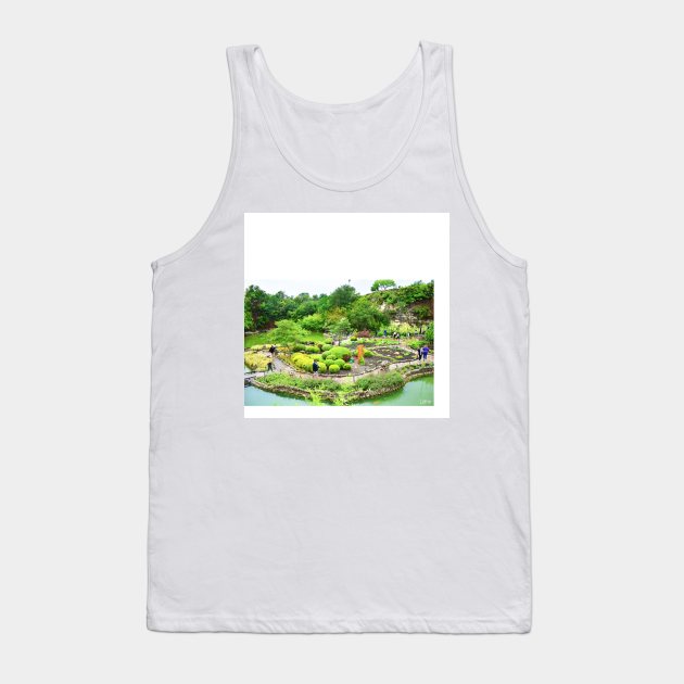 zen japanese garden texas photograph Tank Top by jorge_lebeau